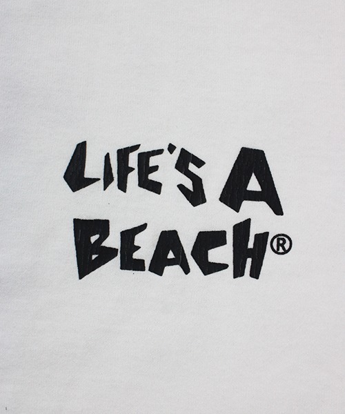 LIFE'S A BEACH（ライフズアビーチ）の「Universal Style Wear × Life's a Beach /ライフズアビーチ コラボ ロンT（Tシャツ/カットソー・メンズ・カーキ/スミクロ/オフホワイト/ネイビー・MEDIUM/X-LARGE/LARGE）」の16枚目の写真