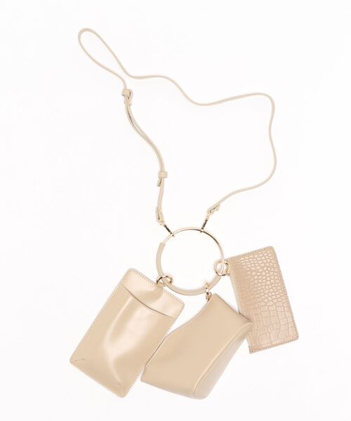 N.（N. Natural Beauty Basic）（エヌエヌナチュラルビューティーベーシック）の「リングハンドルマルチケースショルダーバッグ（ショルダーバッグ・レディース・ブラック/ベージュ・ﾌﾘ-）」の8枚目の写真