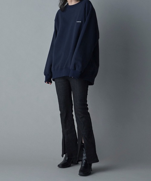 lautreamont BLEUBLANC（ロートレアモンブルーブラン）の「<lautreamont BLEUBLANC>スモールロゴ裏毛スウェット≪洗濯機で洗える≫（Tシャツ/カットソー・レディース・ネイビー/パープル/ブラウン・9号）」の22枚目の写真