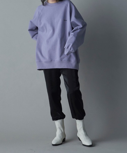 lautreamont BLEUBLANC（ロートレアモンブルーブラン）の「<lautreamont BLEUBLANC>スモールロゴ裏毛スウェット≪洗濯機で洗える≫（Tシャツ/カットソー・レディース・ネイビー/パープル/ブラウン・9号）」の18枚目の写真