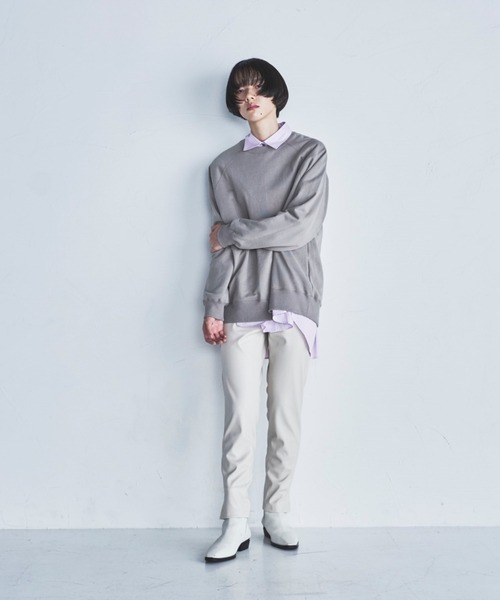 lautreamont BLEUBLANC（ロートレアモンブルーブラン）の「<lautreamont BLEUBLANC>スモールロゴ裏毛スウェット≪洗濯機で洗える≫（Tシャツ/カットソー・レディース・ネイビー/パープル/ブラウン・9号）」の8枚目の写真