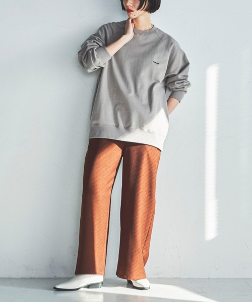 lautreamont BLEUBLANC（ロートレアモンブルーブラン）の「<lautreamont BLEUBLANC>スモールロゴ裏毛スウェット≪洗濯機で洗える≫（Tシャツ/カットソー・レディース・ネイビー/パープル/ブラウン・9号）」の11枚目の写真