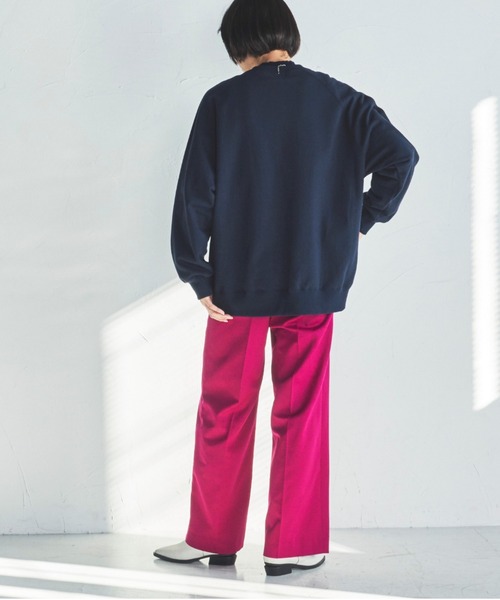 lautreamont BLEUBLANC（ロートレアモンブルーブラン）の「<lautreamont BLEUBLANC>スモールロゴ裏毛スウェット≪洗濯機で洗える≫（Tシャツ/カットソー・レディース・ネイビー/パープル/ブラウン・9号）」の13枚目の写真