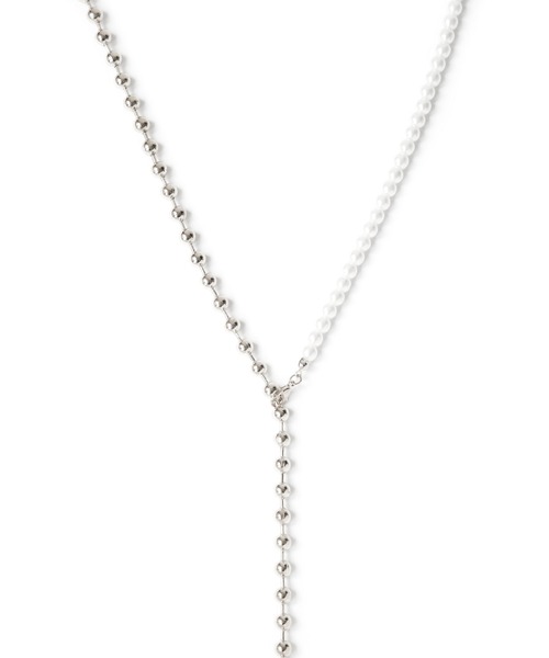 colleca la(コレカラ)の「パールとボールチェーンのコンビネーションネックレス(ネックレス・レディース・シルバー/ゴールド・フリ-)」の7枚目の写真