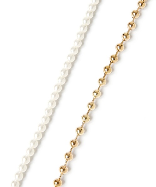 colleca la(コレカラ)の「パールとボールチェーンのコンビネーションネックレス(ネックレス・レディース・シルバー/ゴールド・フリ-)」の10枚目の写真