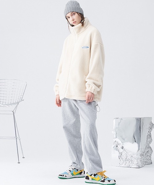 HARSH AND CRUEL（ハーシュアンドクルーエル）の「スタンドカラー ボアフリースジャケット HC21S58【Harsh and Cruel】（ブルゾン・メンズ・ブラック/ホワイト/ライトブルー・L/S/M/XL）」の17枚目の写真