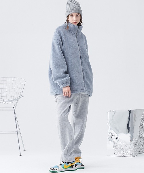 HARSH AND CRUEL（ハーシュアンドクルーエル）の「スタンドカラー ボアフリースジャケット HC21S58【Harsh and Cruel】（ブルゾン・メンズ・ブラック/ホワイト/ライトブルー・L/S/M/XL）」の18枚目の写真