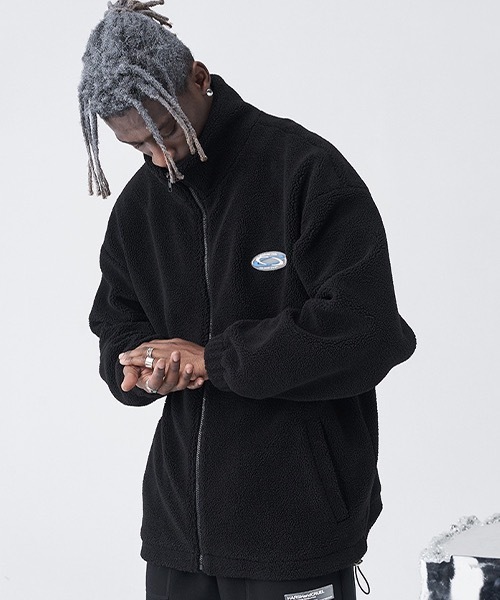 HARSH AND CRUEL（ハーシュアンドクルーエル）の「スタンドカラー ボアフリースジャケット HC21S58【Harsh and Cruel】（ブルゾン・メンズ・ブラック/ホワイト/ライトブルー・L/S/M/XL）」の16枚目の写真