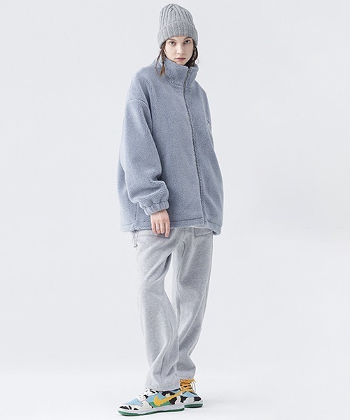 HARSH AND CRUEL（ハーシュアンドクルーエル）の「スタンドカラー ボアフリースジャケット HC21S58【Harsh and Cruel】（ブルゾン・メンズ・ブラック/ホワイト/ライトブルー・L/S/M/XL）」の5枚目の写真