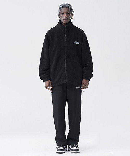 HARSH AND CRUEL（ハーシュアンドクルーエル）の「スタンドカラー ボアフリースジャケット HC21S58【Harsh and Cruel】（ブルゾン・メンズ・ブラック/ホワイト/ライトブルー・L/S/M/XL）」の6枚目の写真