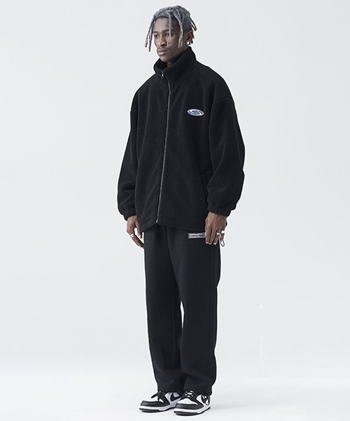 HARSH AND CRUEL（ハーシュアンドクルーエル）の「スタンドカラー ボアフリースジャケット HC21S58【Harsh and Cruel】（ブルゾン・メンズ・ブラック/ホワイト/ライトブルー・L/S/M/XL）」の7枚目の写真