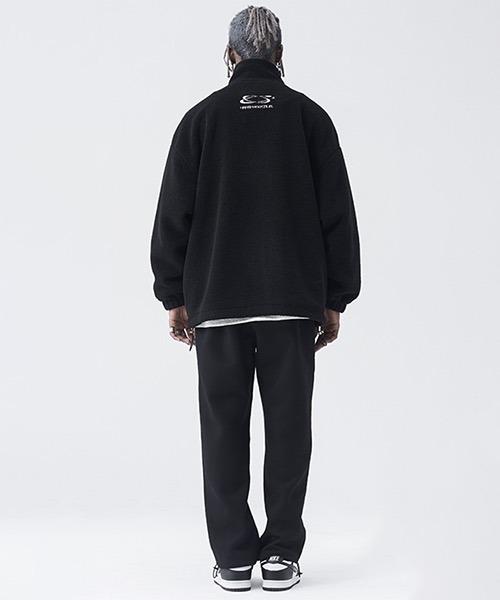 HARSH AND CRUEL（ハーシュアンドクルーエル）の「スタンドカラー ボアフリースジャケット HC21S58【Harsh and Cruel】（ブルゾン・メンズ・ブラック/ホワイト/ライトブルー・L/S/M/XL）」の8枚目の写真