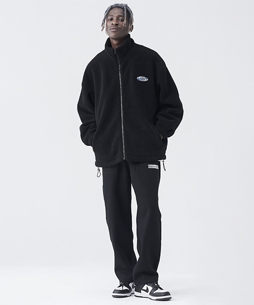 HARSH AND CRUEL（ハーシュアンドクルーエル）の「スタンドカラー ボアフリースジャケット HC21S58【Harsh and Cruel】（ブルゾン・メンズ・ブラック/ホワイト/ライトブルー・L/S/M/XL）」の9枚目の写真