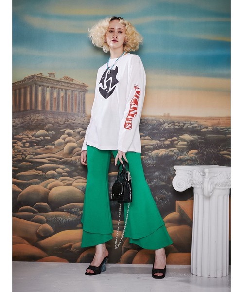 PAMEO POSE(パメオポーズ)の「Wife’s Pet Long-T(Tシャツ/カットソー・レディース・ホワイト/ブラック/ブルー・FREE)」の6枚目の写真