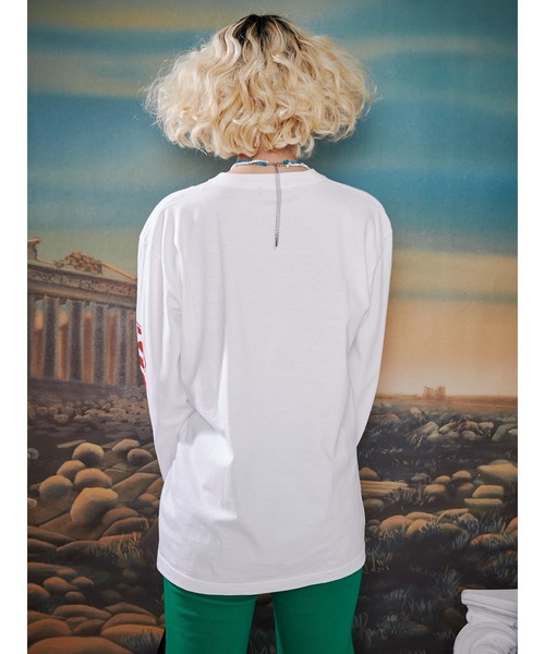 PAMEO POSE(パメオポーズ)の「Wife’s Pet Long-T(Tシャツ/カットソー・レディース・ホワイト/ブラック/ブルー・FREE)」の8枚目の写真