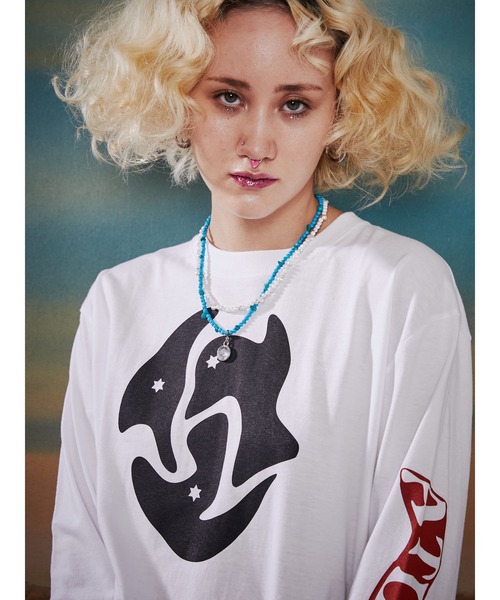 PAMEO POSE(パメオポーズ)の「Wife’s Pet Long-T(Tシャツ/カットソー・レディース・ホワイト/ブラック/ブルー・FREE)」の13枚目の写真