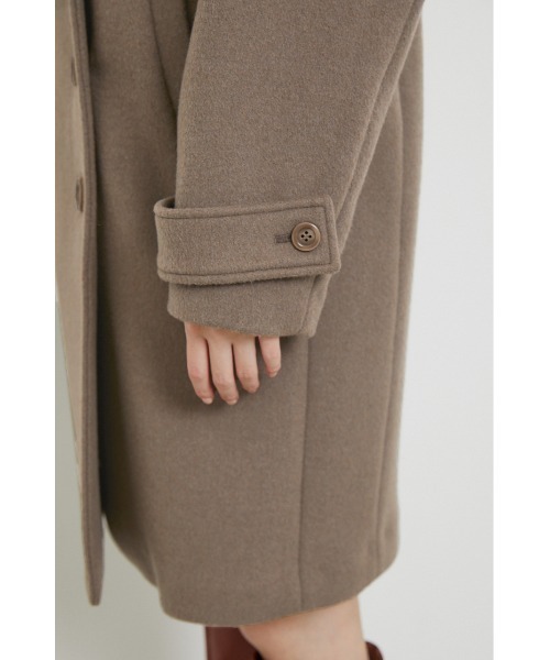 rienda（リエンダ）の「ルーズウールミックスピーコート（ピーコート・レディース・ブラック/ホワイト/ライトブラウン・MEDIUM/SMALL）」の16枚目の写真