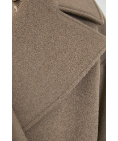 rienda（リエンダ）の「ルーズウールミックスピーコート（ピーコート・レディース・ブラック/ホワイト/ライトブラウン・MEDIUM/SMALL）」の17枚目の写真