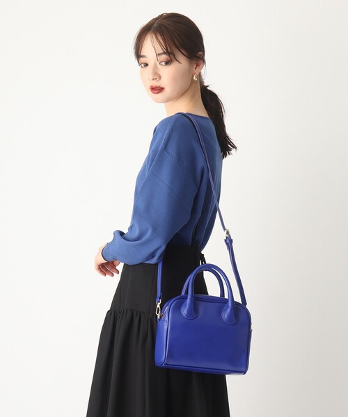 AG by aquagirl(エージーバイアクアガール)の「◆フェイクレザーボックスボストン【2WAY】(ボストンバッグ・レディース・オフホワイト/グレー/ネイビー・00)」の3枚目の写真