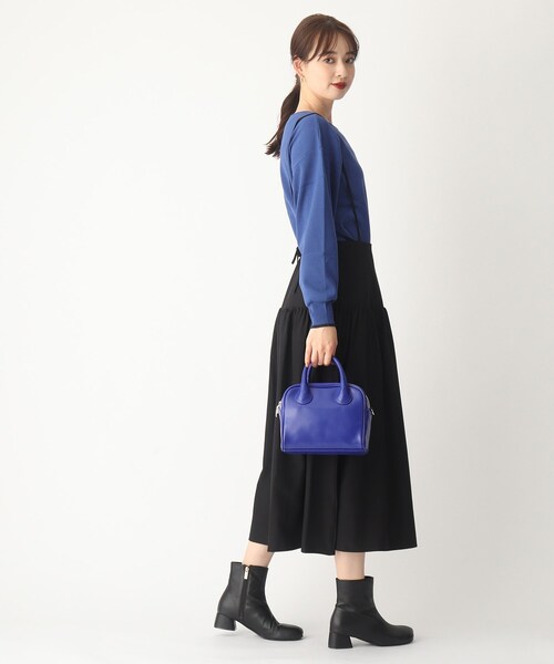 AG by aquagirl(エージーバイアクアガール)の「◆フェイクレザーボックスボストン【2WAY】(ボストンバッグ・レディース・オフホワイト/グレー/ネイビー・00)」の13枚目の写真