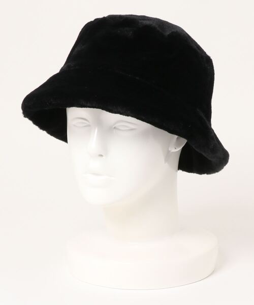 koe(コエ)の「ファーバケットハット*(キャップ・レディース・グレー/ブラック/ベージュ/アイボリー・FREE)」の5枚目の写真