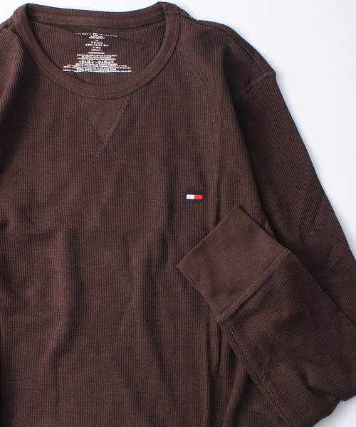 tシャツ  /トミーヒルフィガー Tシャツ 長袖 ロンT サーマル THERMAL LS TEE ロゴ 09T3585 レデ B.I.D. tシャツ Tommy Hilfiger/トミーヒルフィガー Tシャツ
