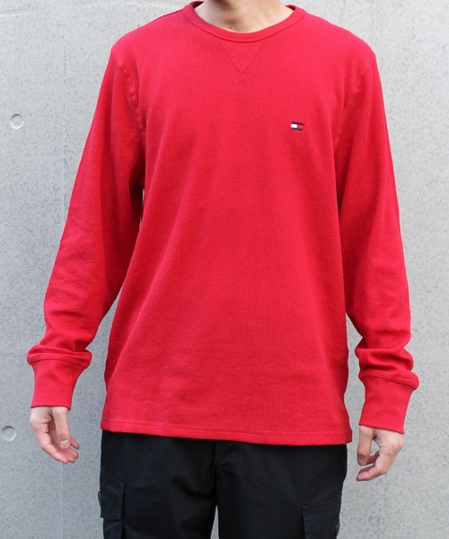 tシャツ  /トミーヒルフィガー Tシャツ 長袖 ロンT サーマル THERMAL LS TEE ロゴ 09T3585 レデ B.I.D. tシャツ Tommy Hilfiger/トミーヒルフィガー Tシャツ