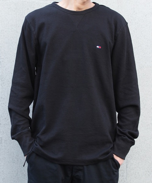 tシャツ  /トミーヒルフィガー Tシャツ 長袖 ロンT サーマル THERMAL LS TEE ロゴ 09T3585 レデ B.I.D. tシャツ Tommy Hilfiger/トミーヒルフィガー Tシャツ