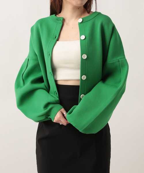 Heather(ヘザー)の「スフレニットカーディガン 263124(カーディガン/ボレロ・レディース・アイボリー/ピンク/ブルー/グリーン/ブラック/ピンク系その他/オレンジ/グリーン系その他・FREE)」の5枚目の写真