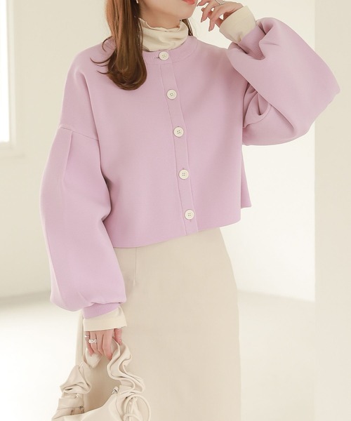 Heather(ヘザー)の「スフレニットカーディガン 263124(カーディガン/ボレロ・レディース・アイボリー/ピンク/ブルー/グリーン/ブラック/ピンク系その他/オレンジ/グリーン系その他・FREE)」の7枚目の写真