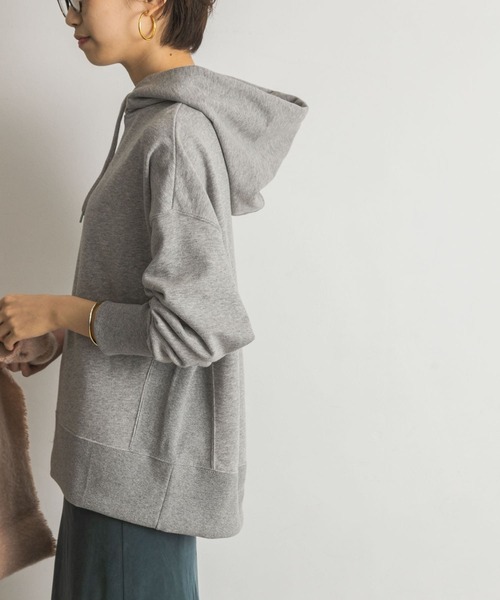 URBAN RESEARCH（アーバンリサーチ）の「ハイゲージ裏毛フーディー（Tシャツ/カットソー・レディース・グレー/オフホワイト・FREE）」の5枚目の写真