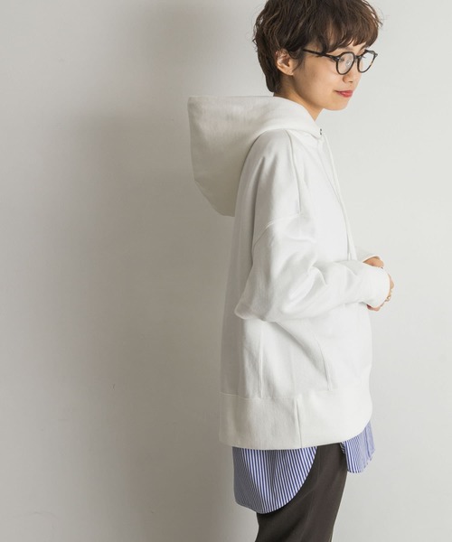 URBAN RESEARCH（アーバンリサーチ）の「ハイゲージ裏毛フーディー（Tシャツ/カットソー・レディース・グレー/オフホワイト・FREE）」の13枚目の写真