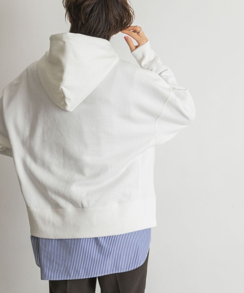 URBAN RESEARCH（アーバンリサーチ）の「ハイゲージ裏毛フーディー（Tシャツ/カットソー・レディース・グレー/オフホワイト・FREE）」の15枚目の写真