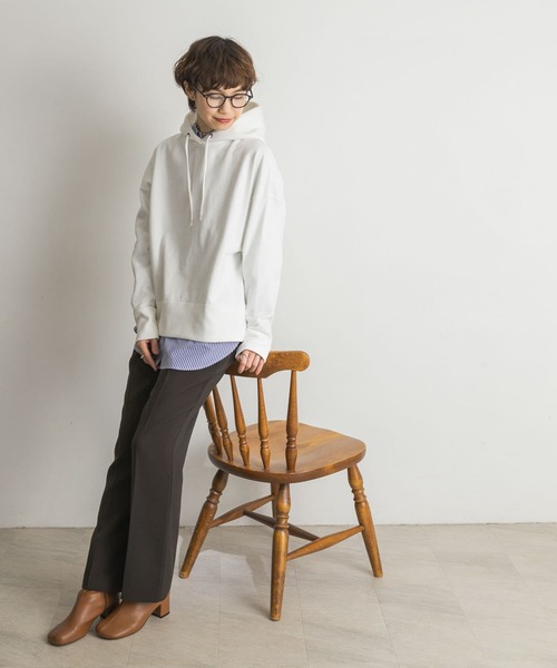 URBAN RESEARCH（アーバンリサーチ）の「ハイゲージ裏毛フーディー（Tシャツ/カットソー・レディース・グレー/オフホワイト・FREE）」の16枚目の写真