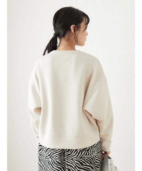 Green　Parks（グリーンパークス）の「ダンボールクッションショート丈プルオーバー＊（スウェット・レディース・サックスブルー/ブラック/ライトベージュ・FREE）」の8枚目の写真