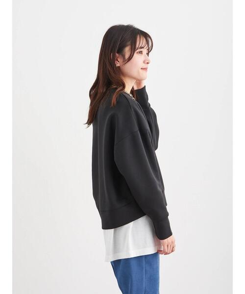 Green　Parks（グリーンパークス）の「ダンボールクッションショート丈プルオーバー＊（スウェット・レディース・サックスブルー/ブラック/ライトベージュ・FREE）」の20枚目の写真