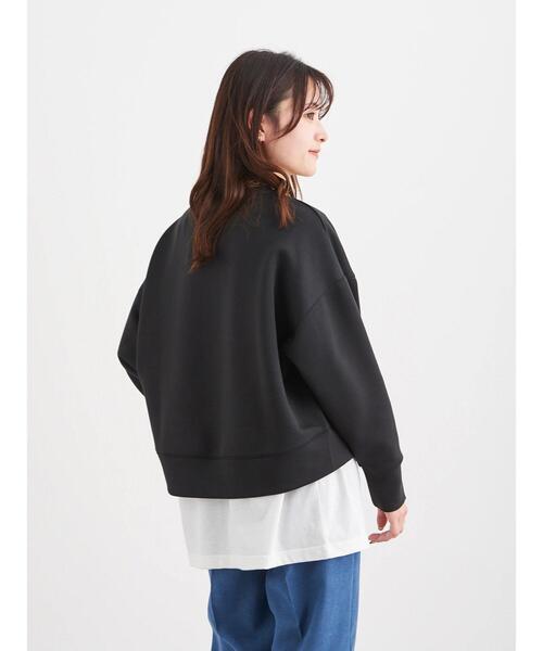 Green　Parks（グリーンパークス）の「ダンボールクッションショート丈プルオーバー＊（スウェット・レディース・サックスブルー/ブラック/ライトベージュ・FREE）」の21枚目の写真