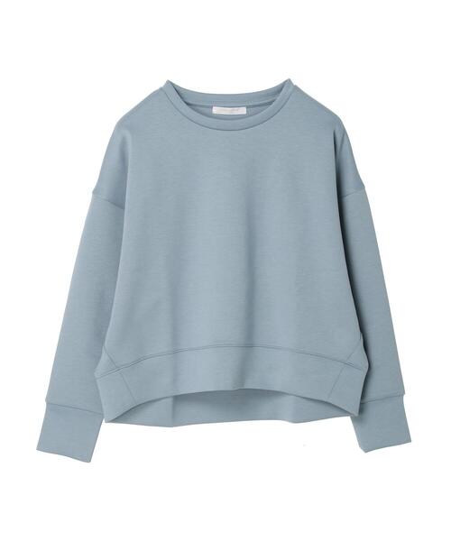 Green　Parks（グリーンパークス）の「ダンボールクッションショート丈プルオーバー＊（スウェット・レディース・サックスブルー/ブラック/ライトベージュ・FREE）」の22枚目の写真