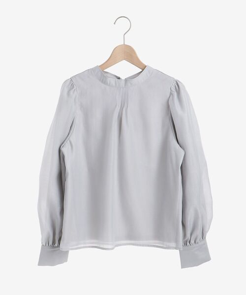 MAJESTIC LEGON（マジェスティックレゴン）の「バックリボンエアリーブラウス（シャツ/ブラウス・レディース・ライトグレー/アイボリー/グレー系その他・MEDIUM）」の7枚目の写真
