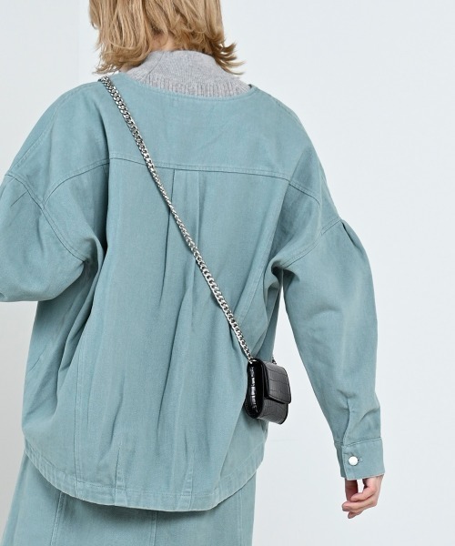 LUPILIEN(ルピリアン)の「【LUPILIEN】起毛ツイルジャケット(ノーカラージャケット・レディース・チャコールグレー/アイボリー/ミント・FREE)」の11枚目の写真