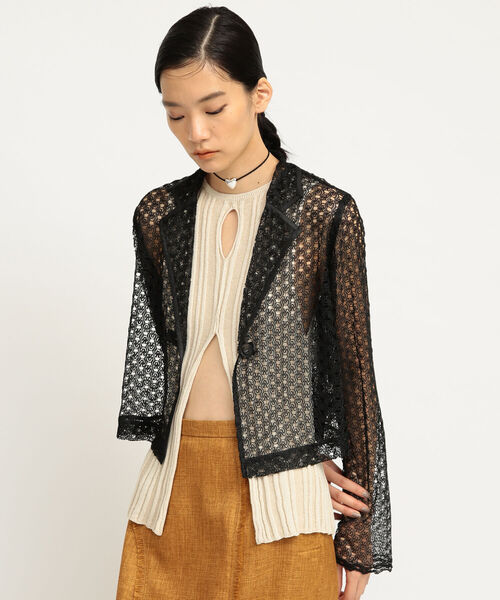 Ray BEAMS（レイビームス）の「Ray BEAMS / レース ジャケット（その他アウター・レディース・ブラック/ブルー・ONE SIZE）」の3枚目の写真