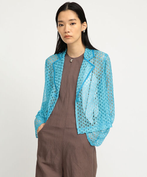 Ray BEAMS（レイビームス）の「Ray BEAMS / レース ジャケット（その他アウター・レディース・ブラック/ブルー・ONE SIZE）」の8枚目の写真