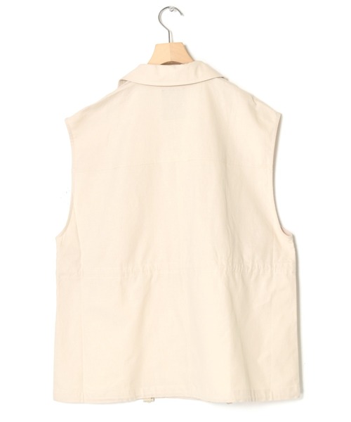 w closet（ダブルクローゼット）の「開襟衿ミリタリーベスト（ベスト・レディース・キナリ/ライトカーキ・FREE）」の22枚目の写真