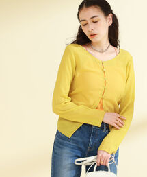 Ray BEAMS | Ray BEAMS / サイド ギャザー カーディガン(カーディガン/ボレロ)