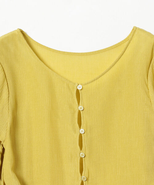 Ray BEAMS(レイビームス)の「Ray BEAMS / サイド ギャザー カーディガン(カーディガン/ボレロ・レディース・ブラック/イエロー・ONE SIZE)」の15枚目の写真