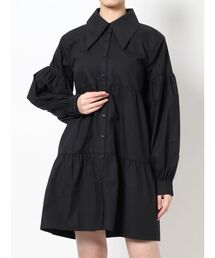 EMODA | ビッグカラーティアードシャツワンピース(シャツワンピース)