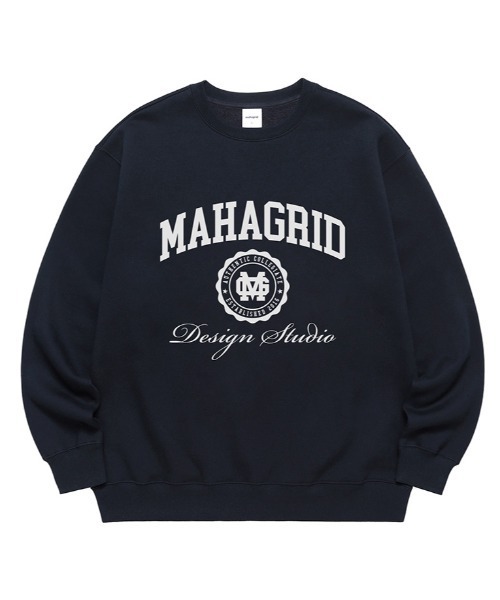 MAHAGRID（マハグリッド）の「【mahagrid】AUTHENTIC SWEATSHIRT / マハグリッド オーセンティック ロゴ スウェットシャツ / 裏地パイル（スウェット・メンズ・クリーム/ブラック/ネイビー/ライトグレー・LARGE/SMALL/X-LARGE/MEDIUM）」の4枚目の写真