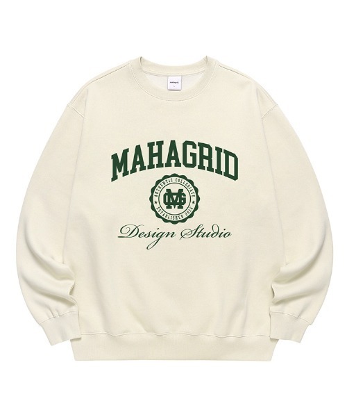 MAHAGRID（マハグリッド）の「【mahagrid】AUTHENTIC SWEATSHIRT / マハグリッド オーセンティック ロゴ スウェットシャツ / 裏地パイル（スウェット・メンズ・クリーム/ブラック/ネイビー/ライトグレー・LARGE/SMALL/X-LARGE/MEDIUM）」の3枚目の写真