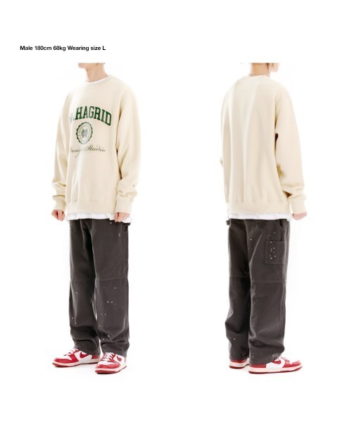 MAHAGRID（マハグリッド）の「【mahagrid】AUTHENTIC SWEATSHIRT / マハグリッド オーセンティック ロゴ スウェットシャツ / 裏地パイル（スウェット・メンズ・クリーム/ブラック/ネイビー/ライトグレー・LARGE/SMALL/X-LARGE/MEDIUM）」の16枚目の写真