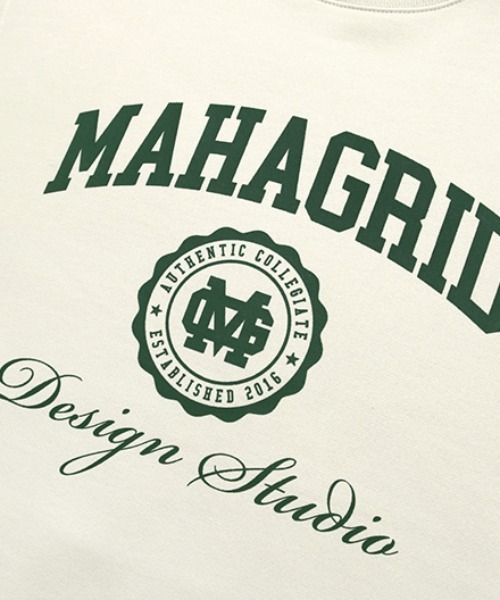 MAHAGRID（マハグリッド）の「【mahagrid】AUTHENTIC SWEATSHIRT / マハグリッド オーセンティック ロゴ スウェットシャツ / 裏地パイル（スウェット・メンズ・クリーム/ブラック/ネイビー/ライトグレー・LARGE/SMALL/X-LARGE/MEDIUM）」の20枚目の写真